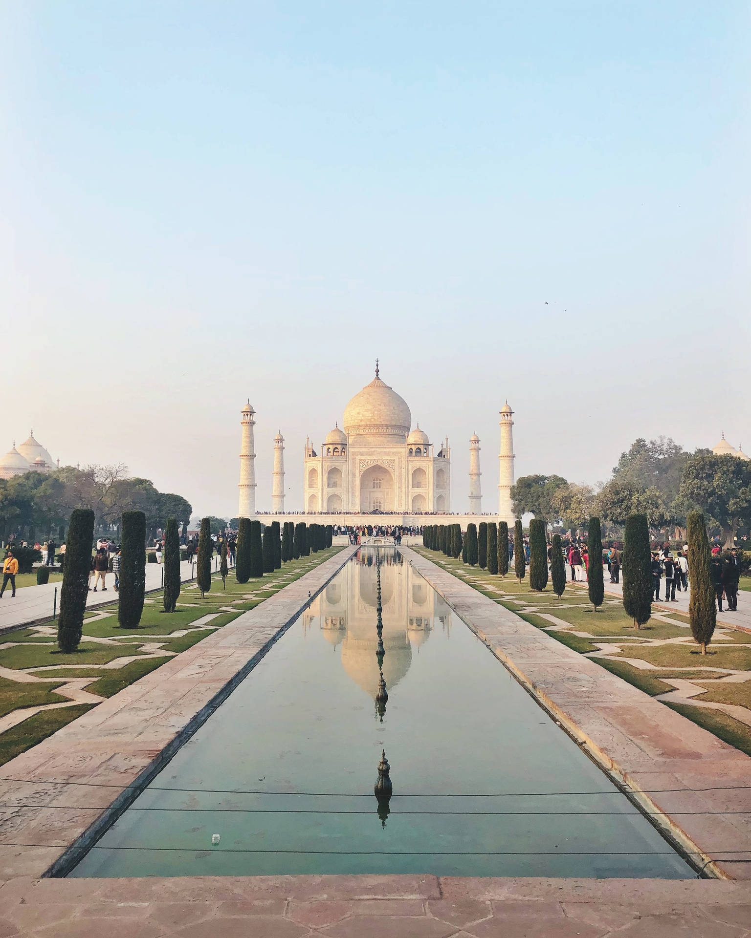 A Panoramic View Of The Taj Mahal