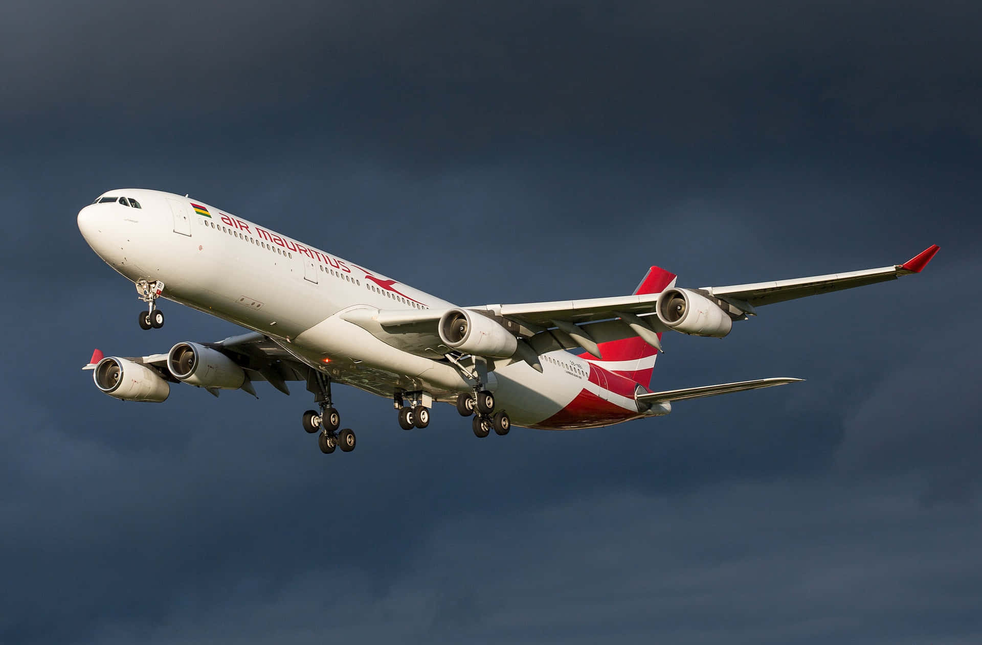 A Passenger Aircraft At The Airport Background