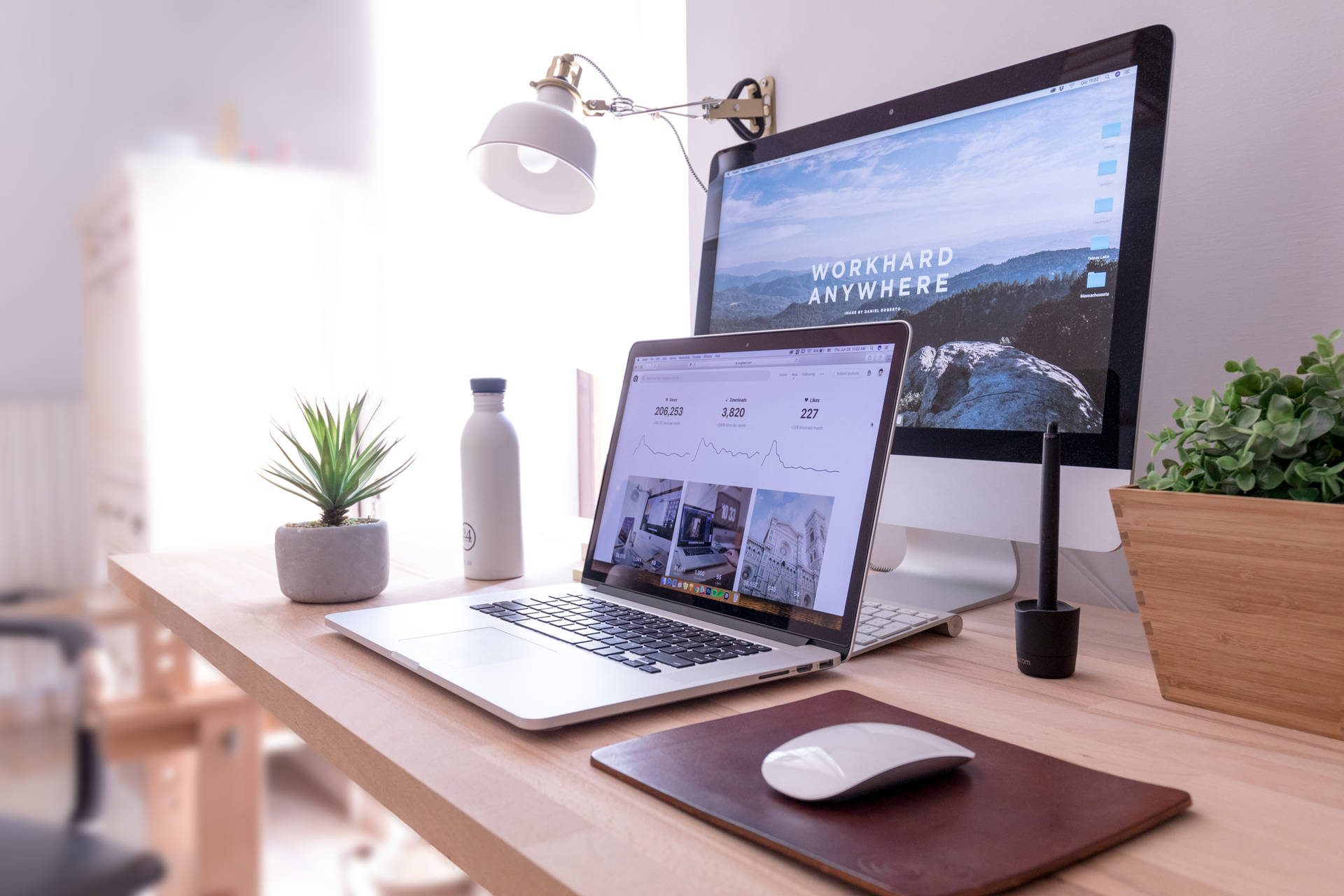 A Pastel Aesthetic View Of Computer Workspace