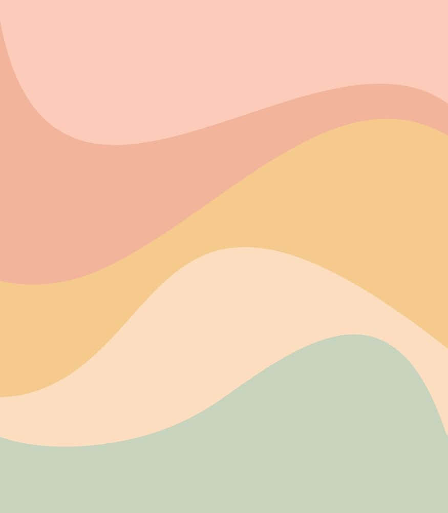 A Pastel Colored Background With A Wave Pattern Background