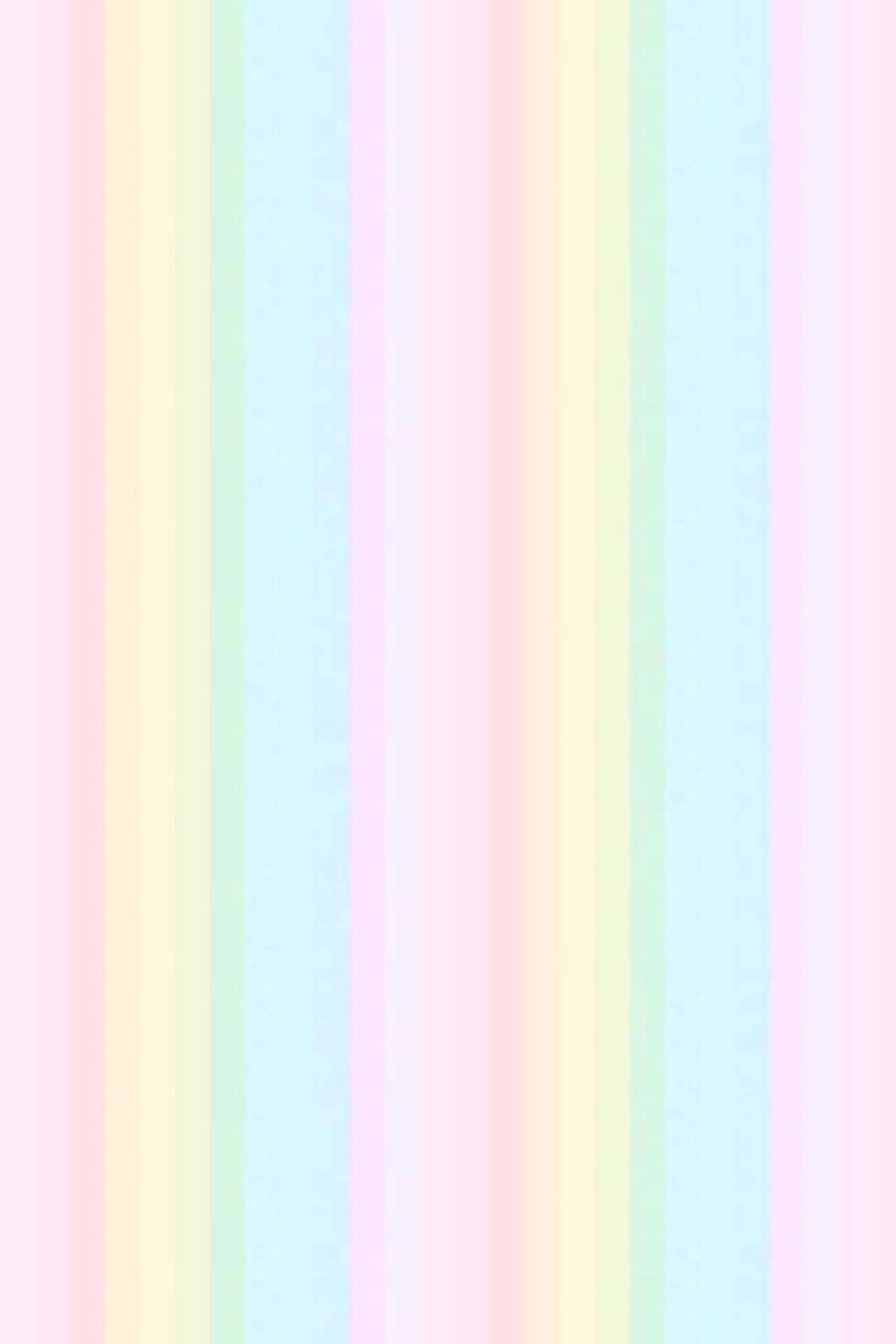 A Pastel Colored Striped Wallpaper With A Rainbow Pattern Background