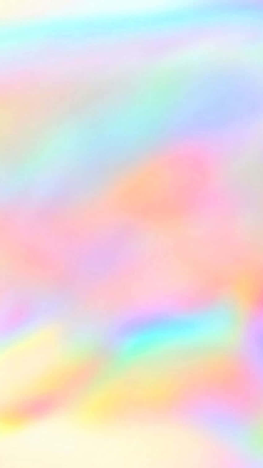 A Pastel Rainbow Iphone With A Sparkly Holographic Design Background