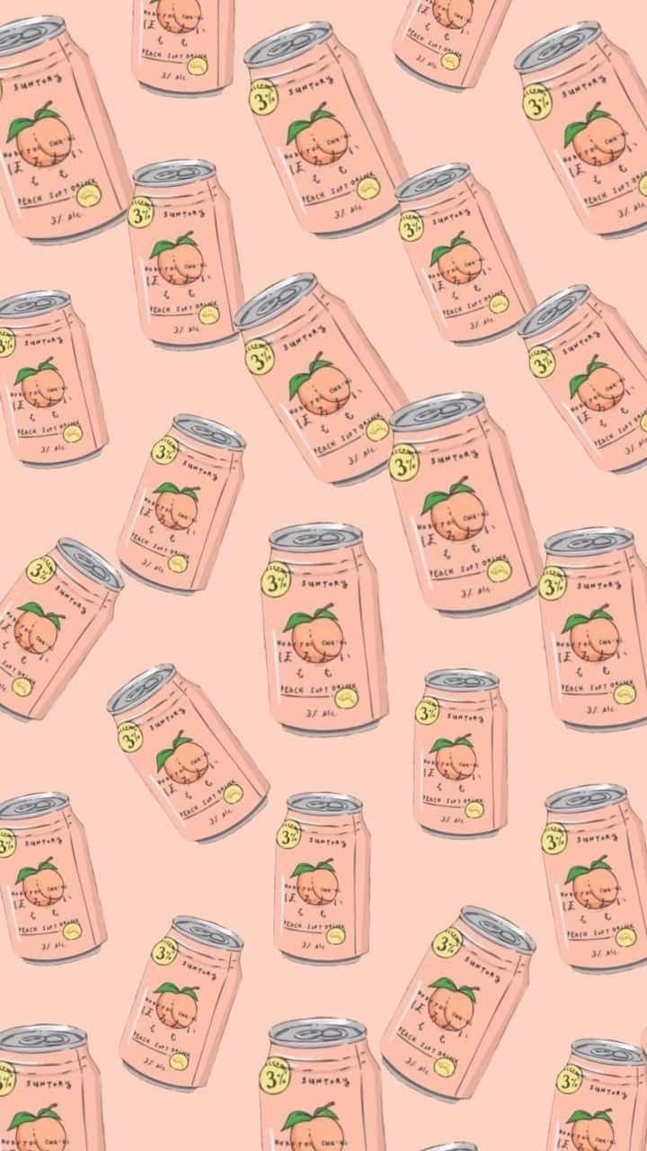 A Pattern Of Cans Of Soda Background
