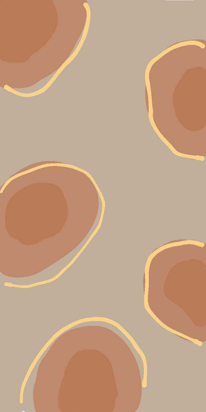 A Pattern Of Circles On A Beige Background Background