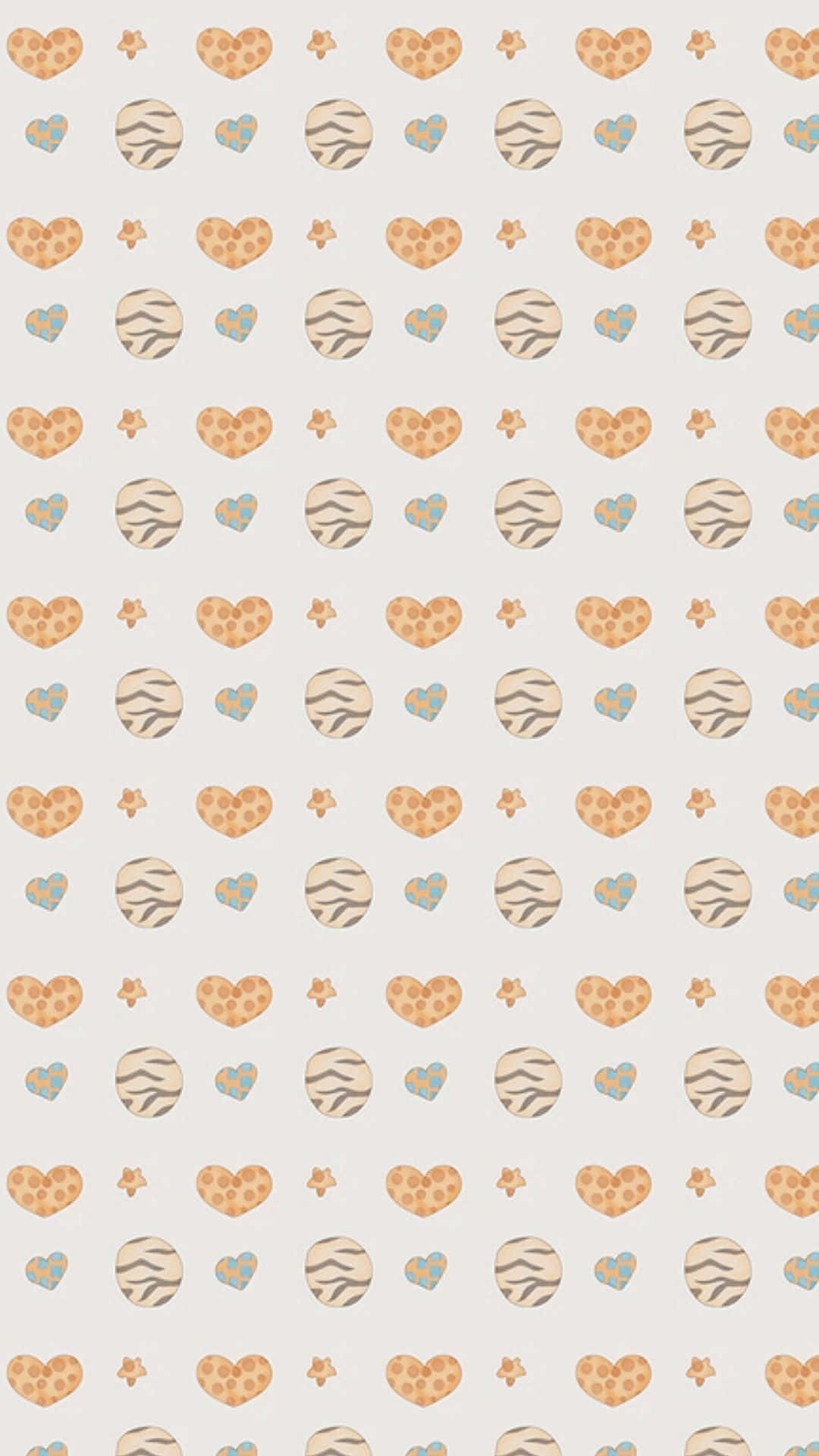 A Pattern Of Orange And Brown Fish On A White Background Background