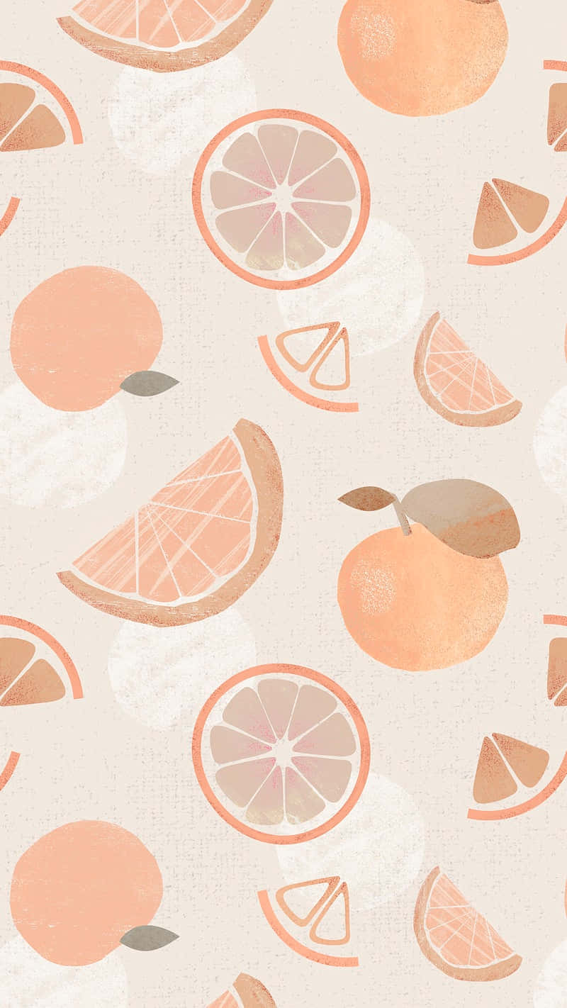 A Pattern Of Orange Slices And Slices Of Oranges Background