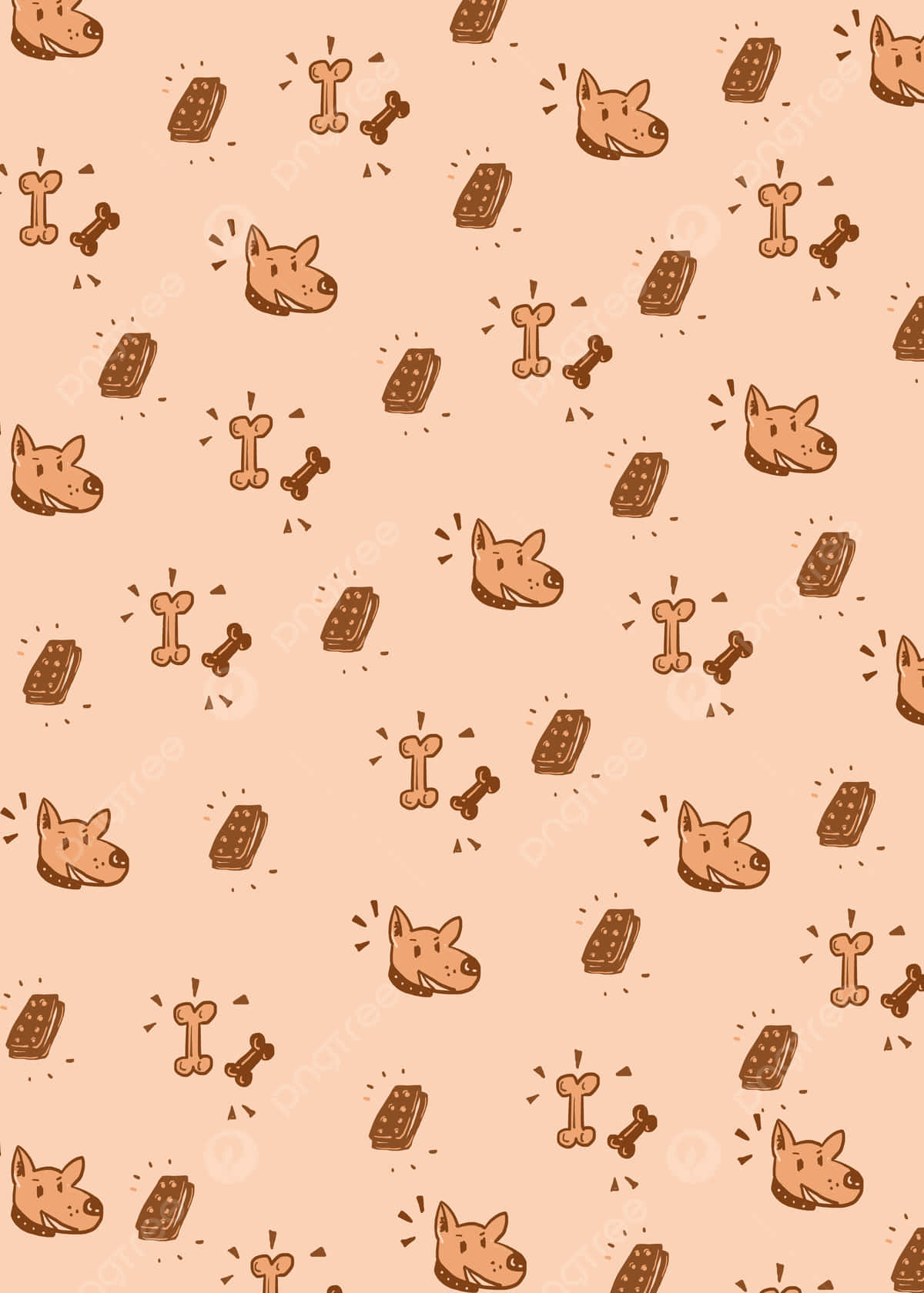 A Pattern With A Dog And A Cat