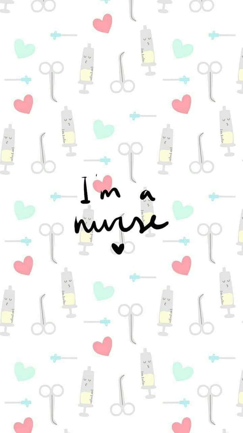 A Pattern With A Heart And Syringes On It Background