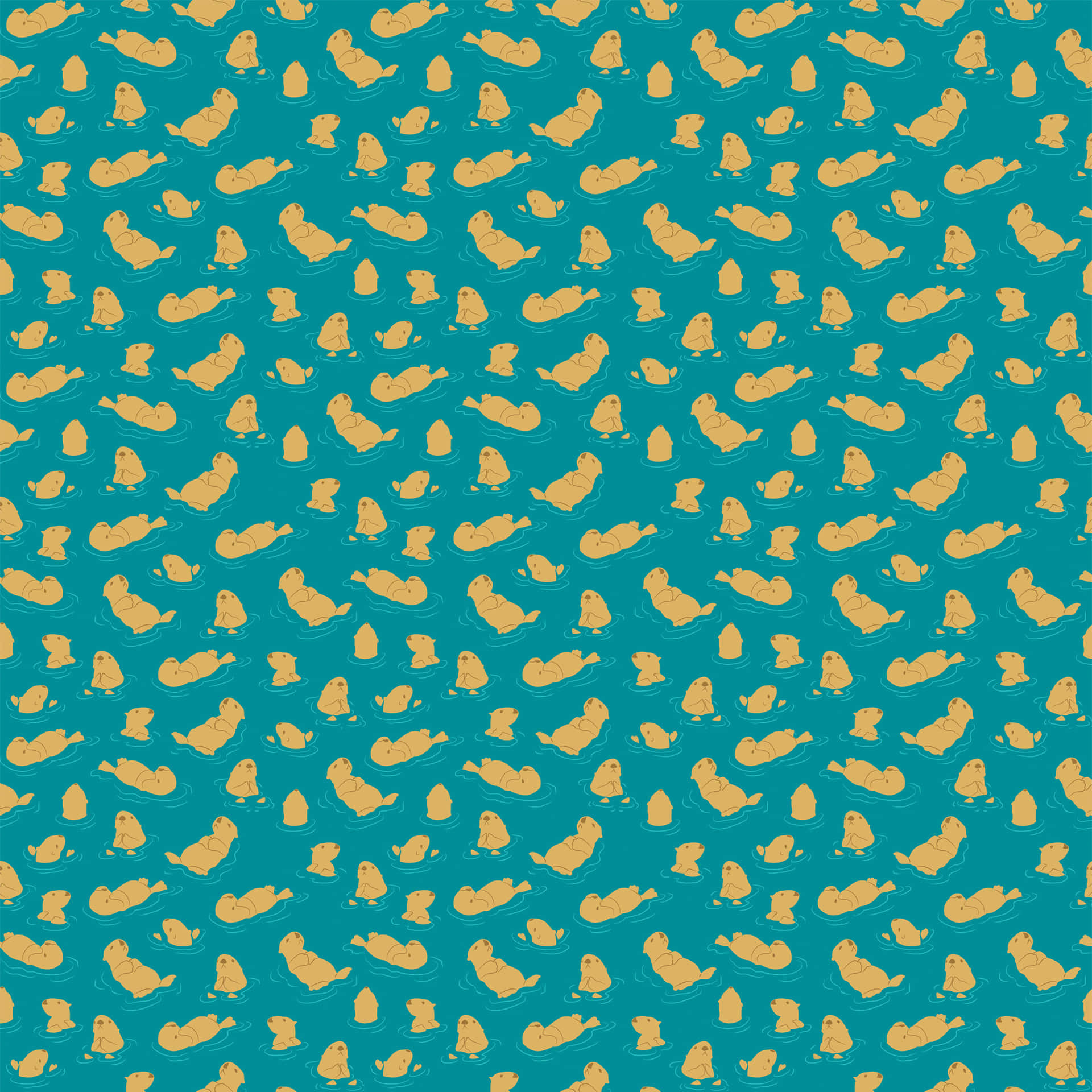 A Pattern With A Lot Of Orange And Yellow Birds Background