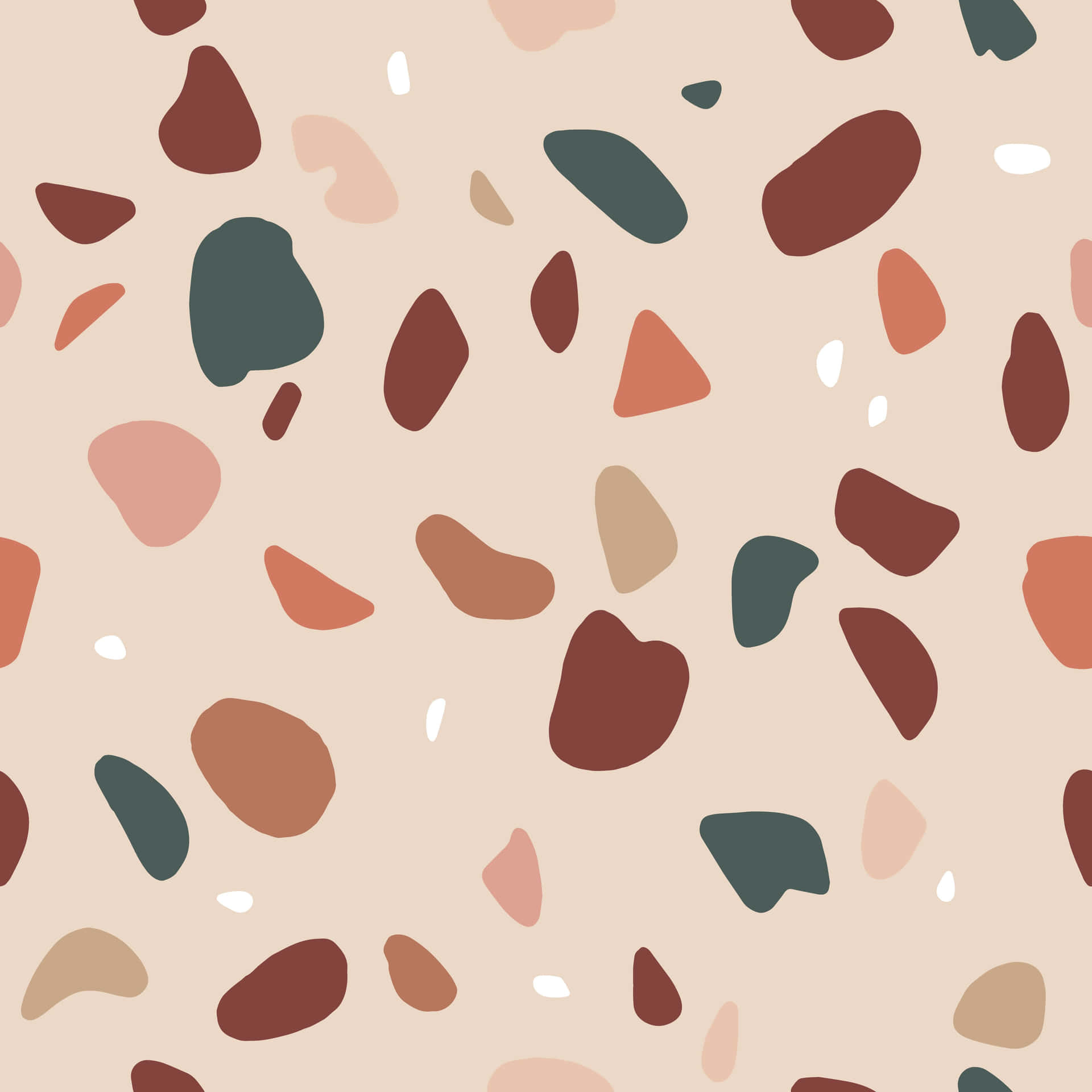 A Pattern With A Variety Of Shapes And Colors