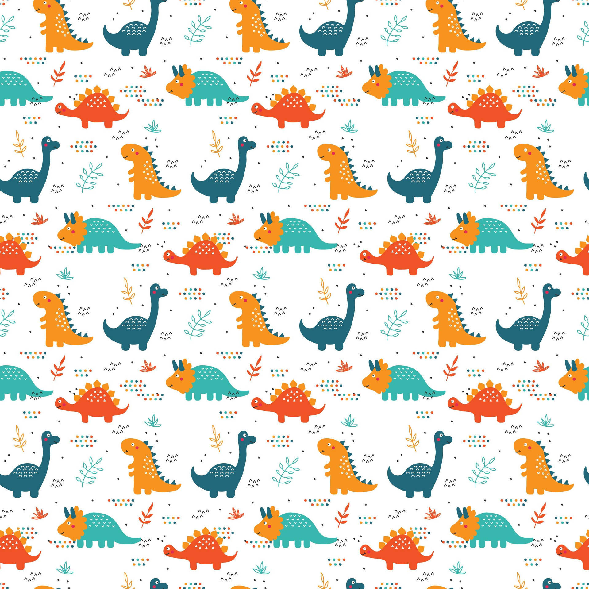 A Pattern With Dinosaurs On It Background