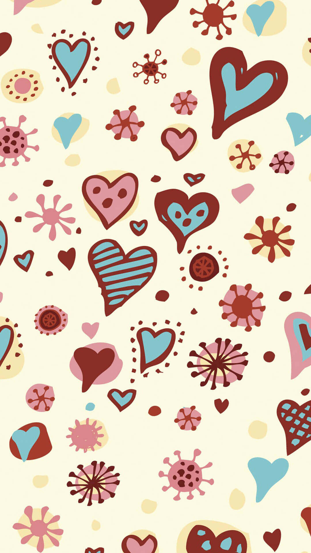 A Pattern With Hearts And Other Shapes