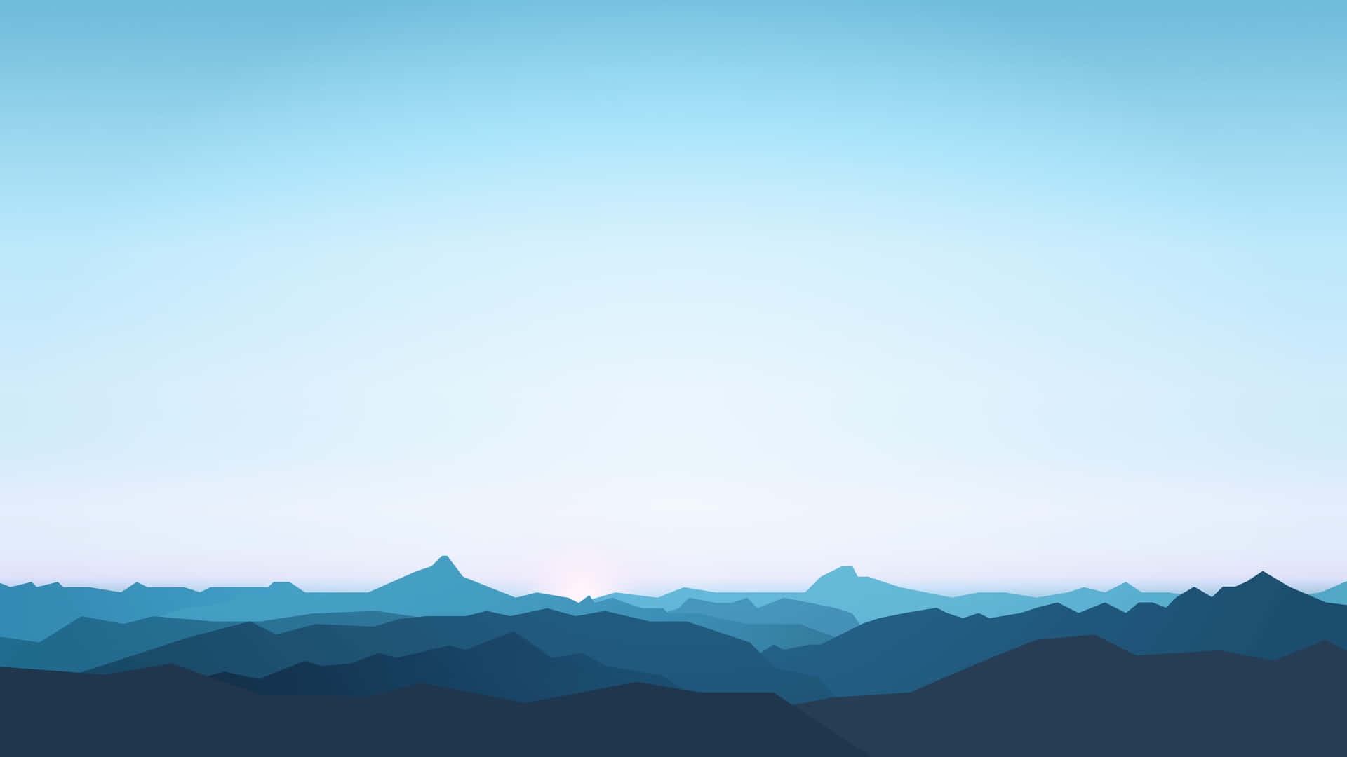 A Peaceful Gradient Of Blue And Misty White Background