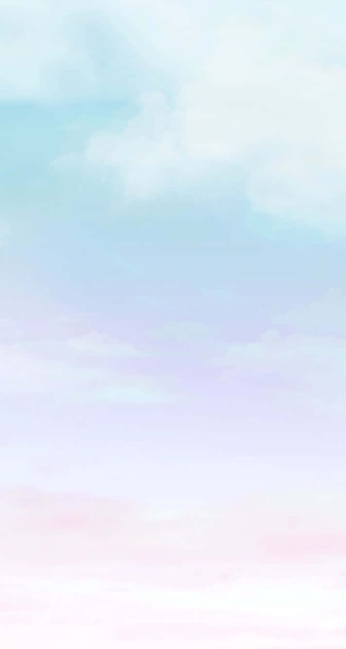 A Peaceful Landscape In Pastel Blues And Pinks Background