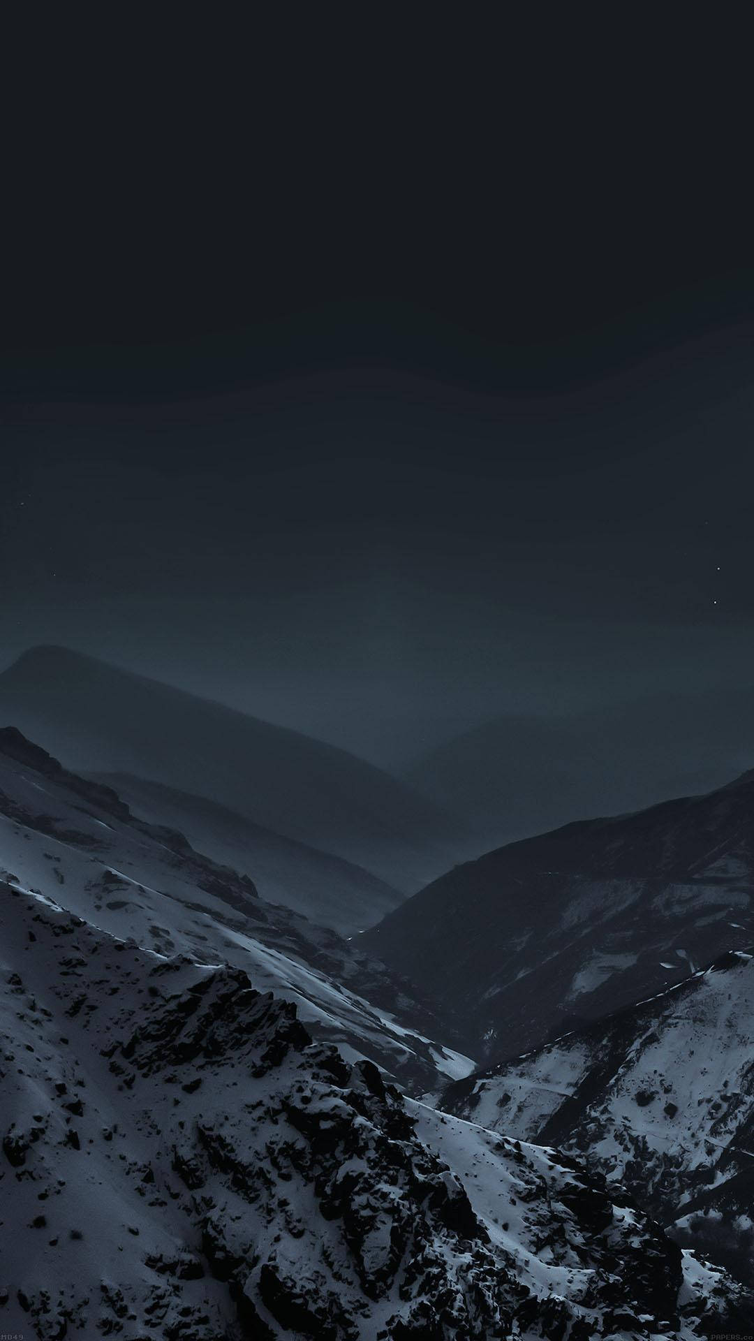 A Peaceful Night Surrounded By Mountain Landscapes Background