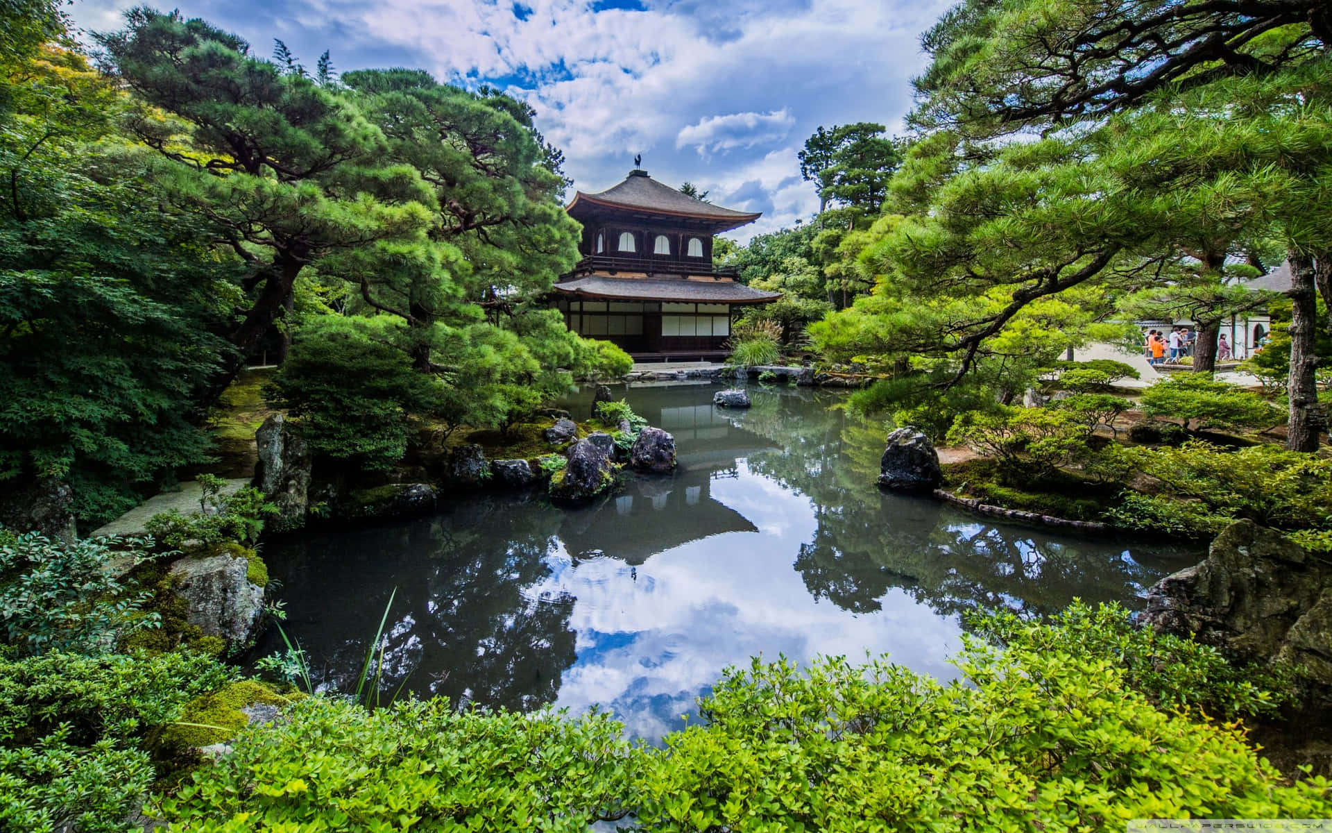 A Peaceful, Tranquil Scene Of A Japanese Landscape Background