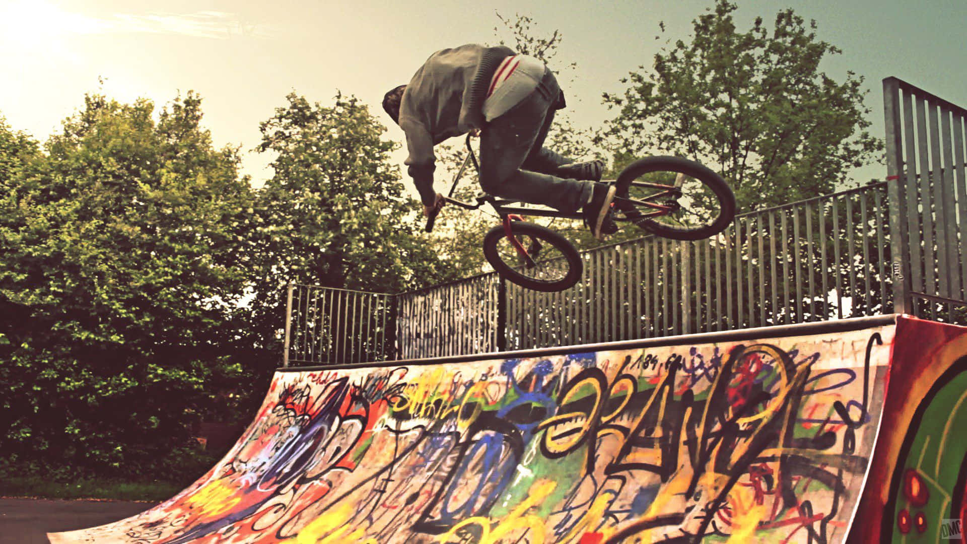 A Person Doing A Trick On A Bike