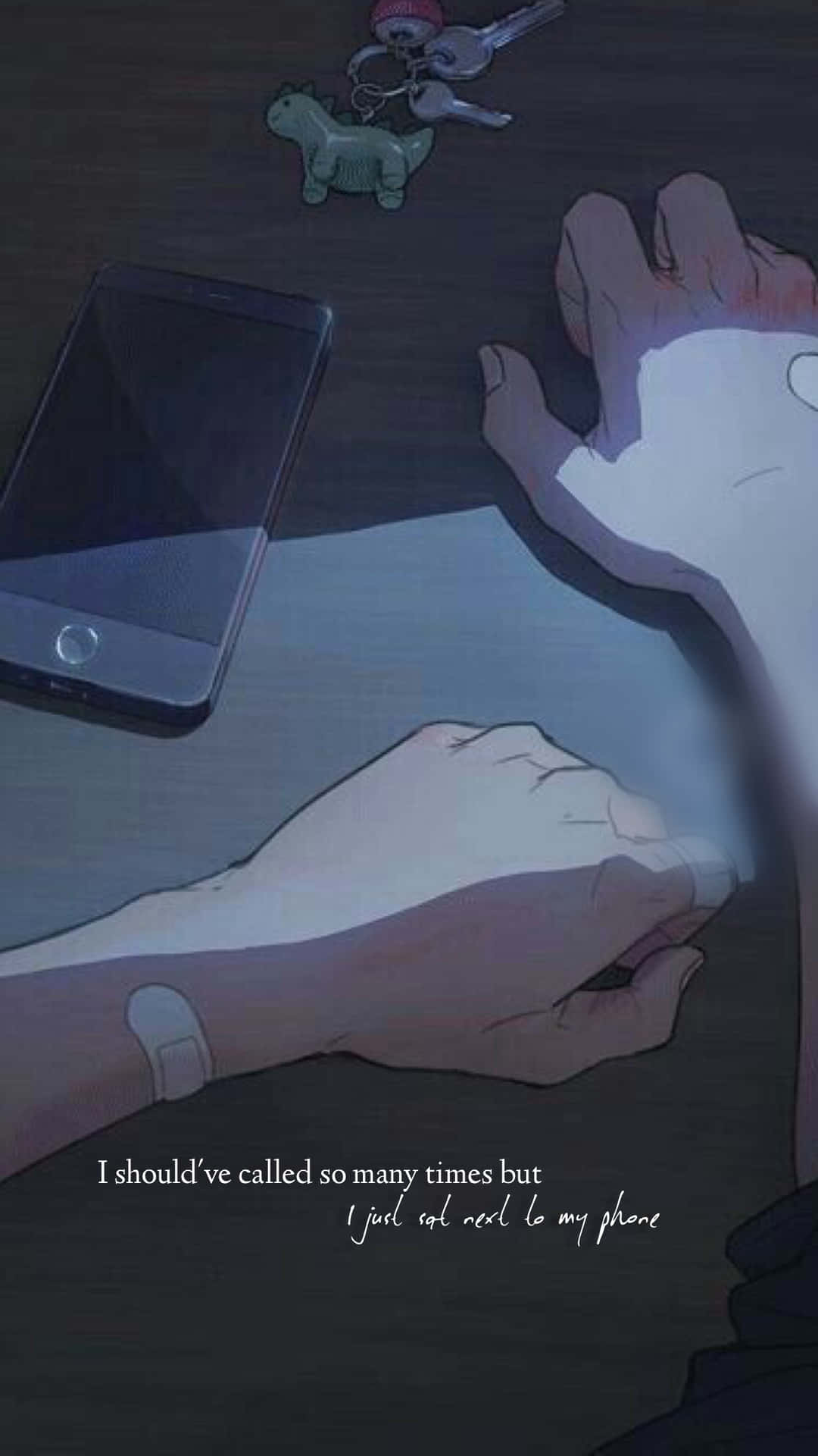 A Person Holding A Phone And A Hand Background