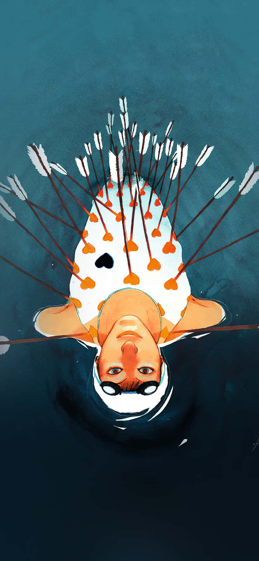 A Person Is Floating In The Water Background
