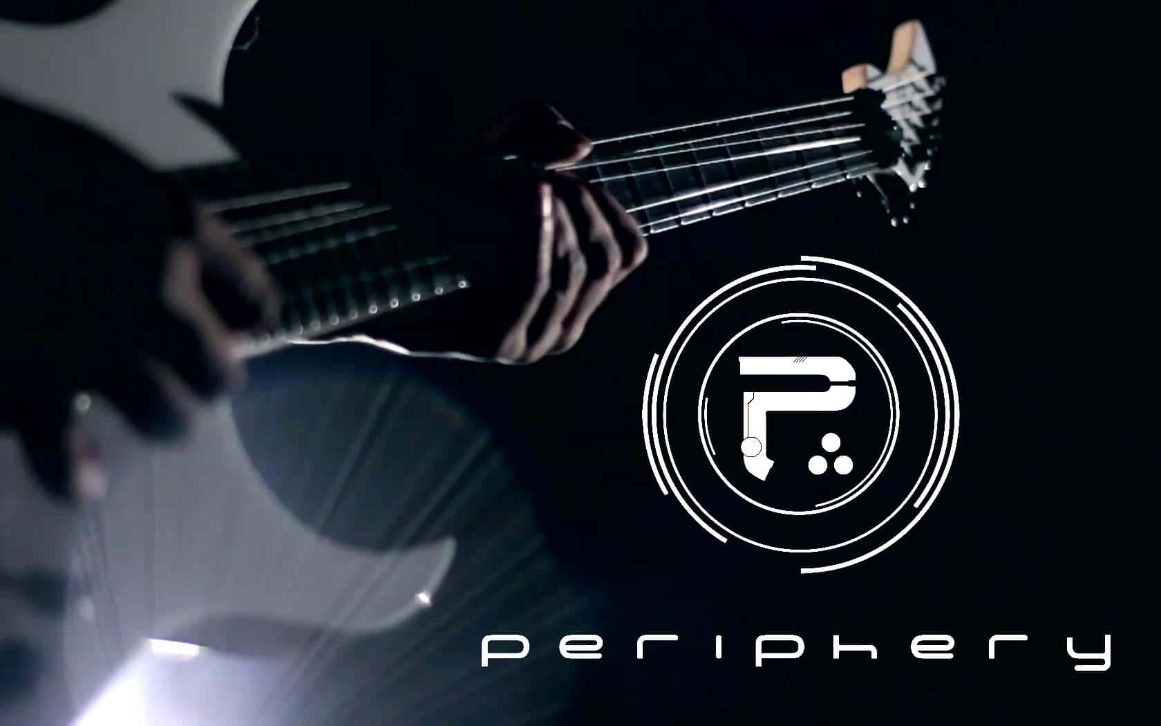 A Person Playing A Guitar With The Word Perpiry Background