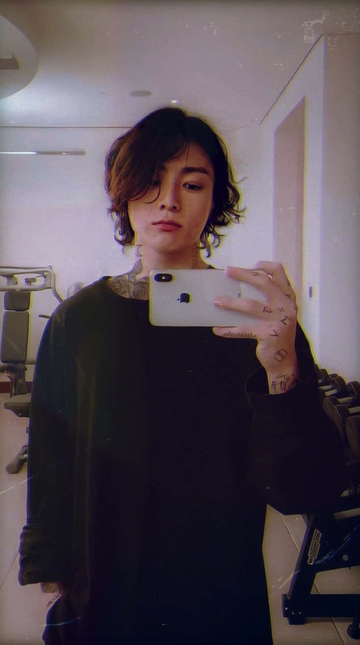 A Person Taking A Selfie Background