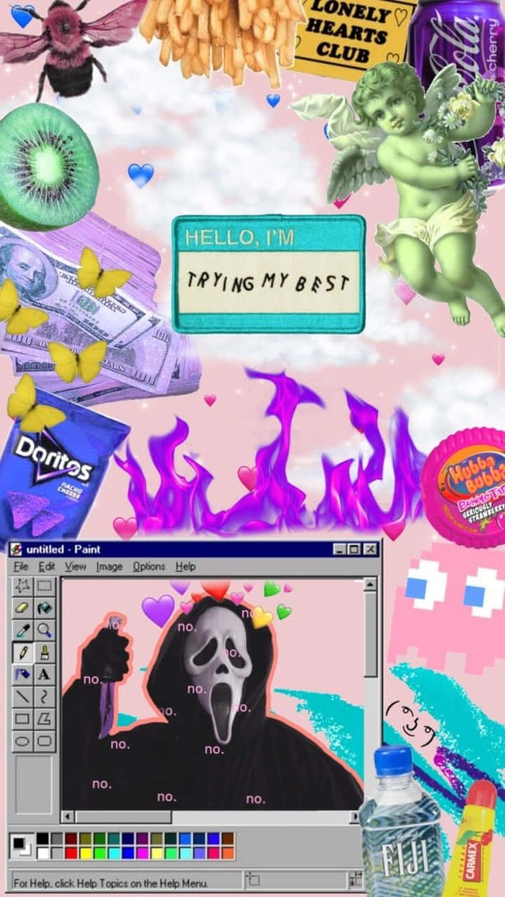A Picture Of A Computer Screen With Various Items Background