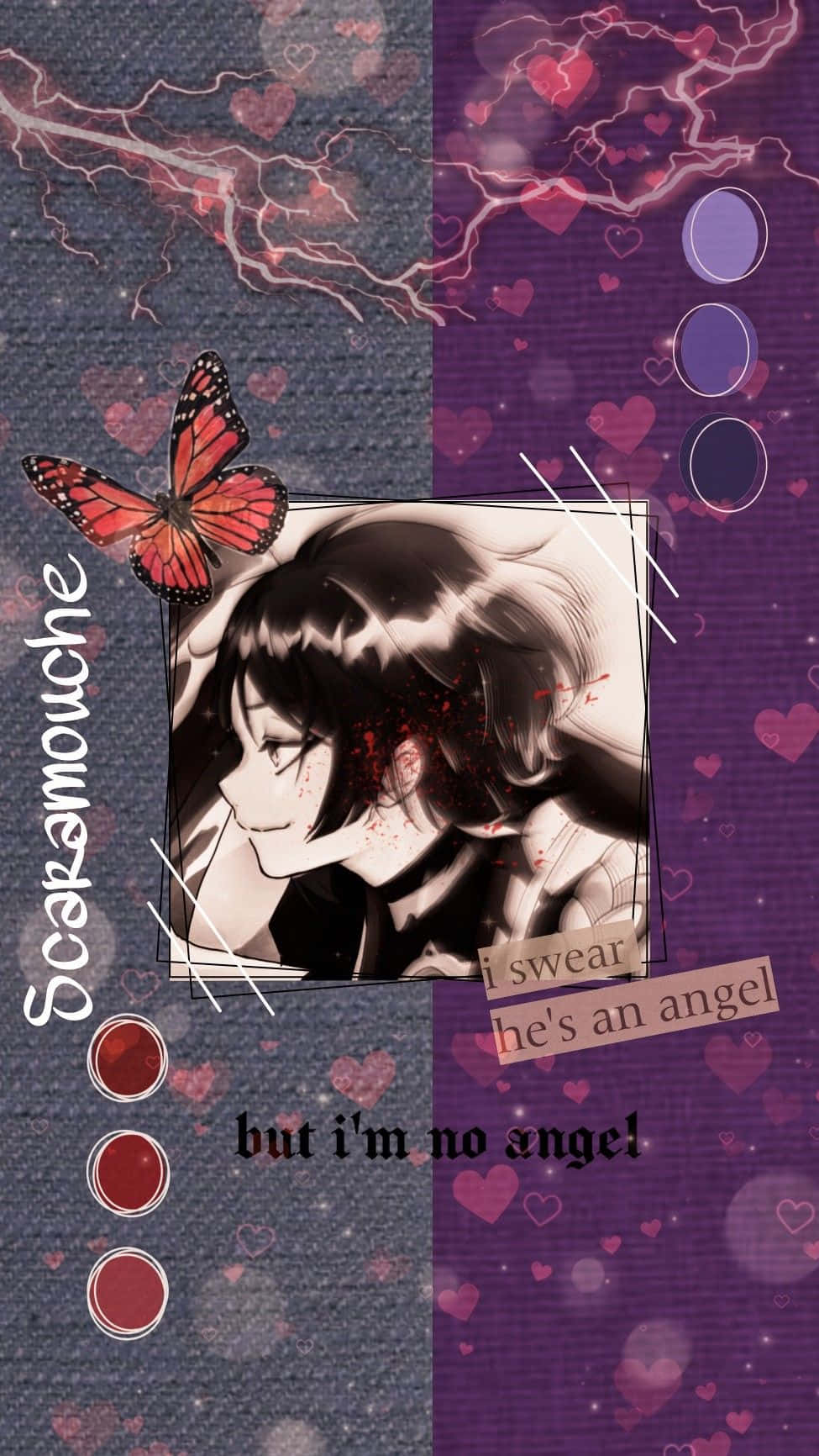 A Picture Of A Girl With Butterflies And A Butterfly Background