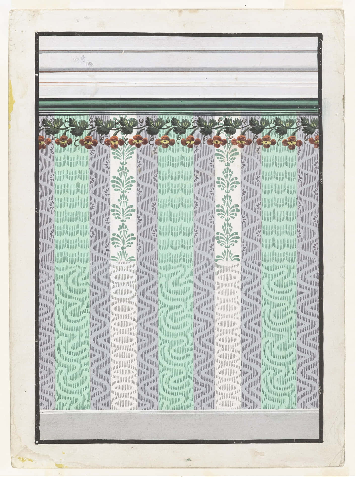 A Picture Of A Green And White Pattern Background