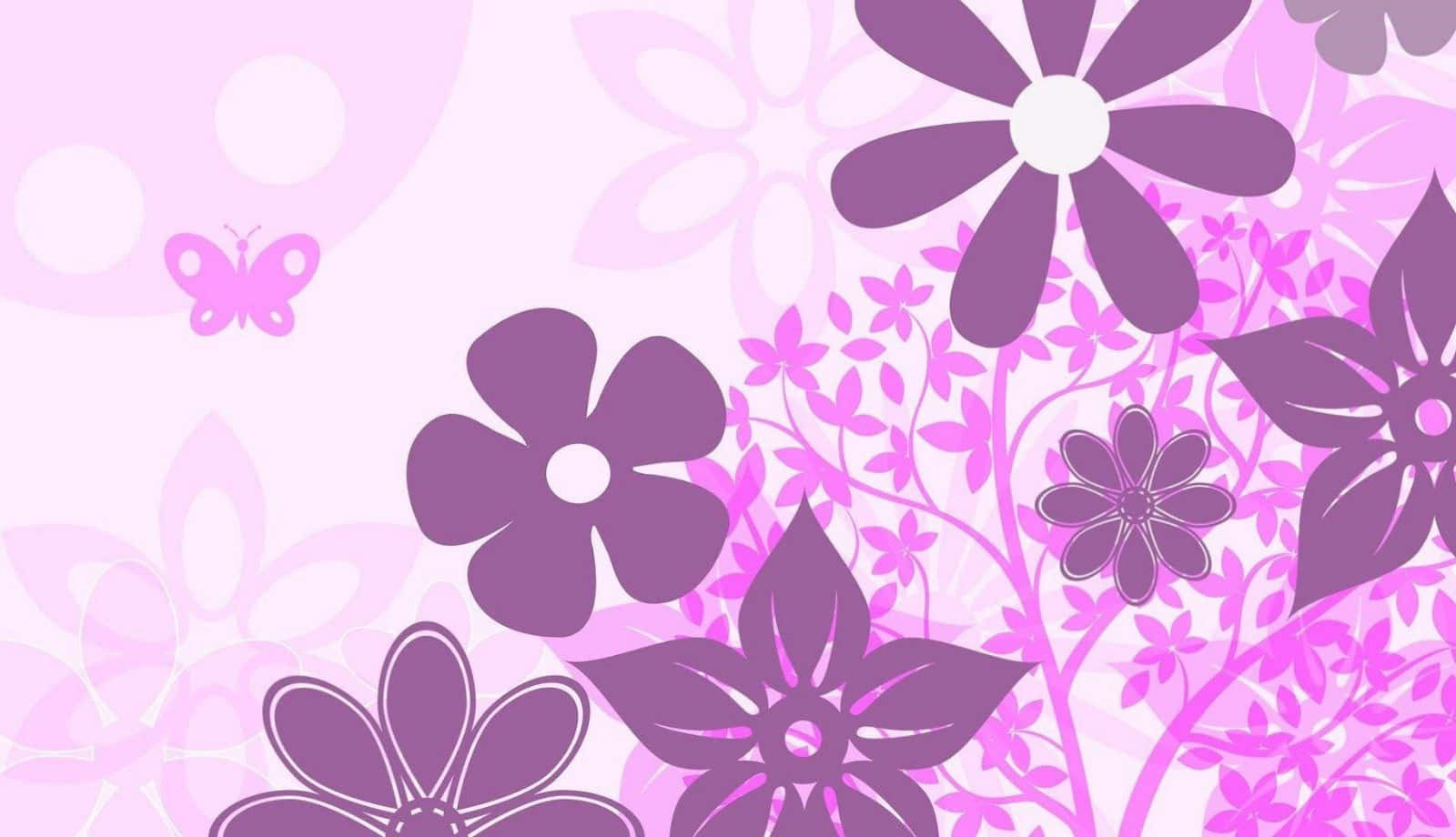 A Picture Of A Lovely Pink And Purple Flower Growing In A Lush Garden. Background