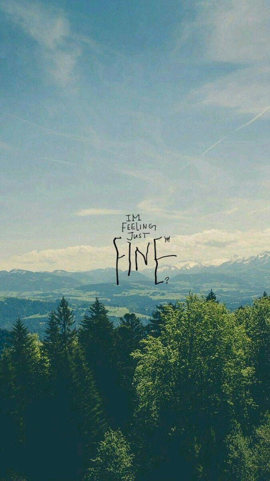 A Picture Of A Mountain With The Words Pine Background