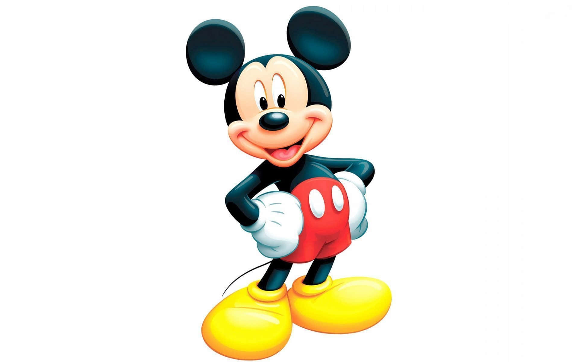 A Picture Of An Adorable Mickey Mouse In A Playful Pose.