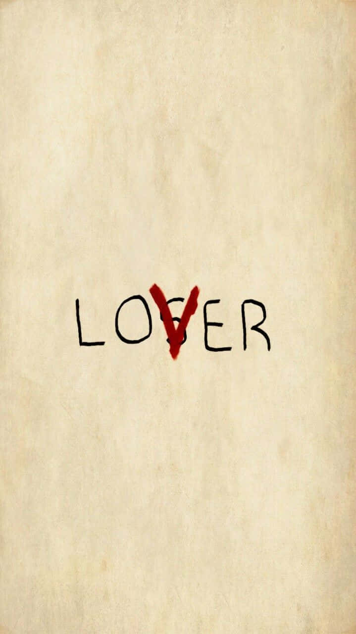 A Picture Of The Word Lover Written On A Piece Of Paper Background