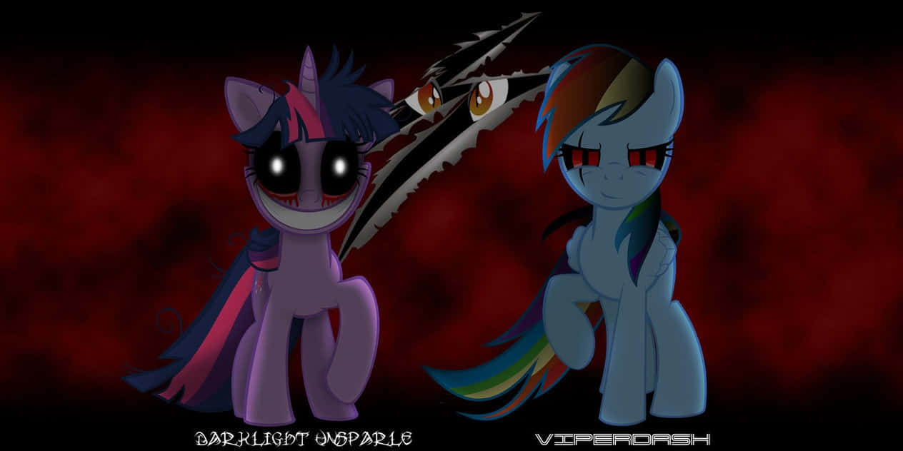 A Picture Of Two Ponys With Swords In Their Hands