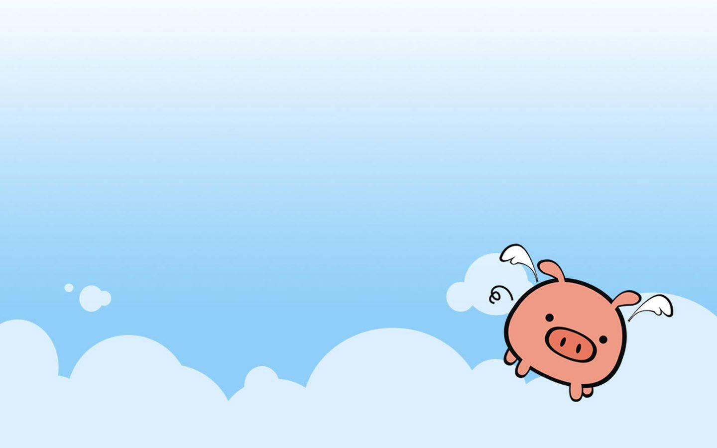 A Piggy With Wings Background
