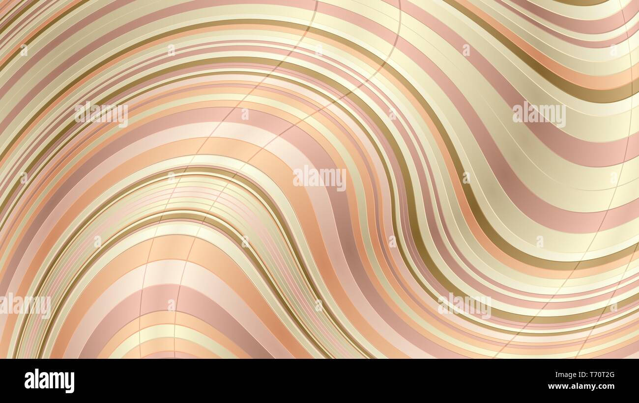 A Pink And Beige Abstract Background With A Wavy Pattern - Stock Image Background