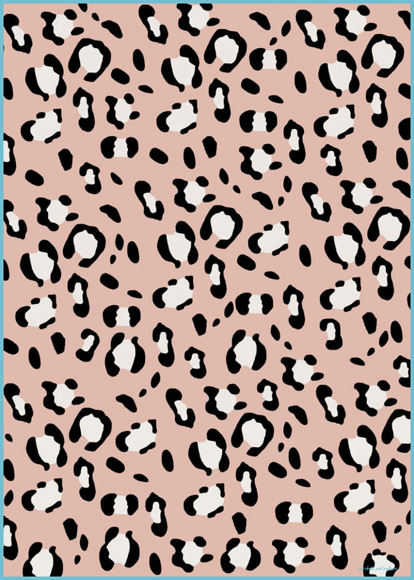 A Pink And Black Leopard Print Fabric Background
