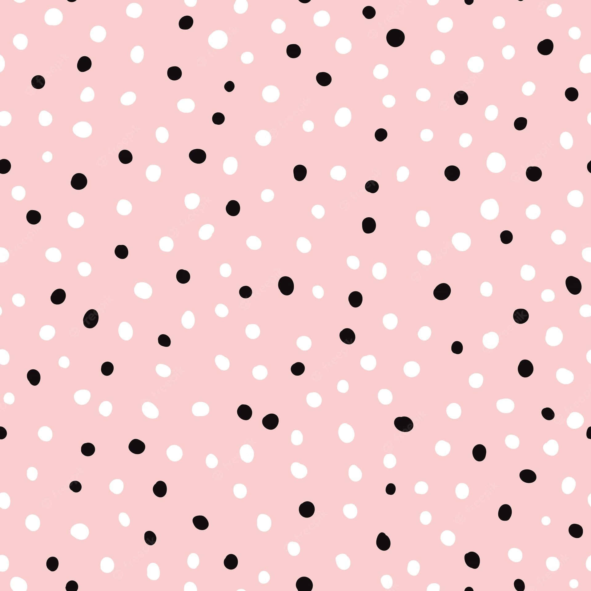 A Pink And Black Polka Dot Pattern