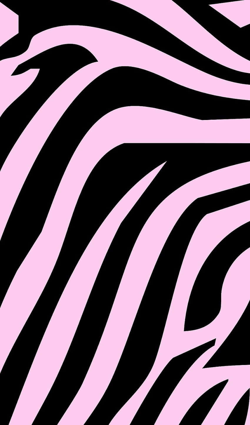 A Pink And Black Zebra Print Background Background