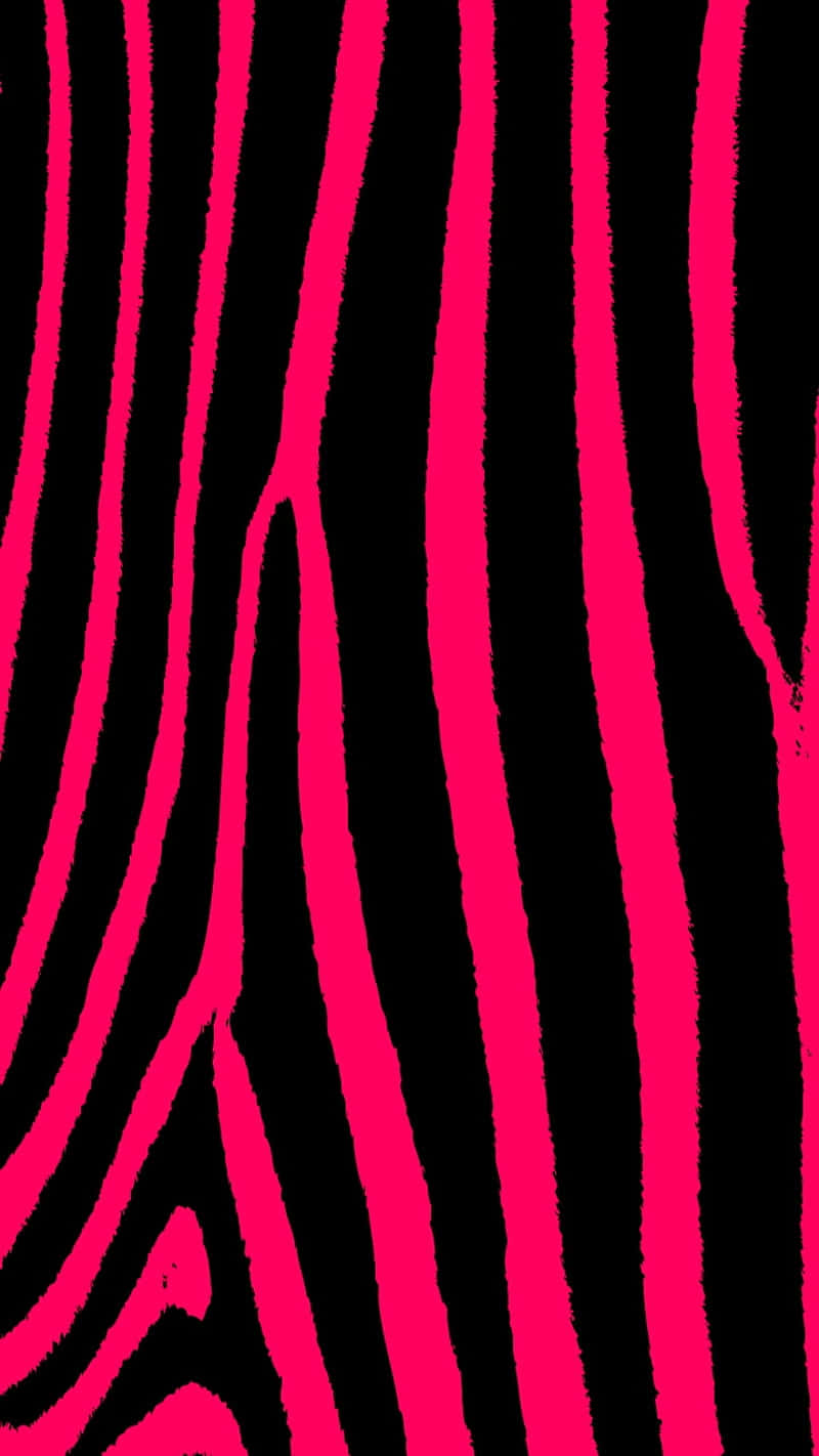 A Pink And Black Zebra Print Background