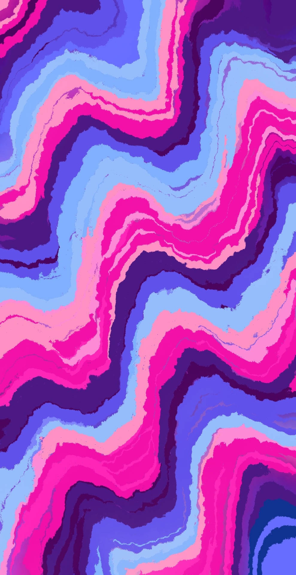 A Pink And Blue Abstract Pattern With Wavy Lines Background