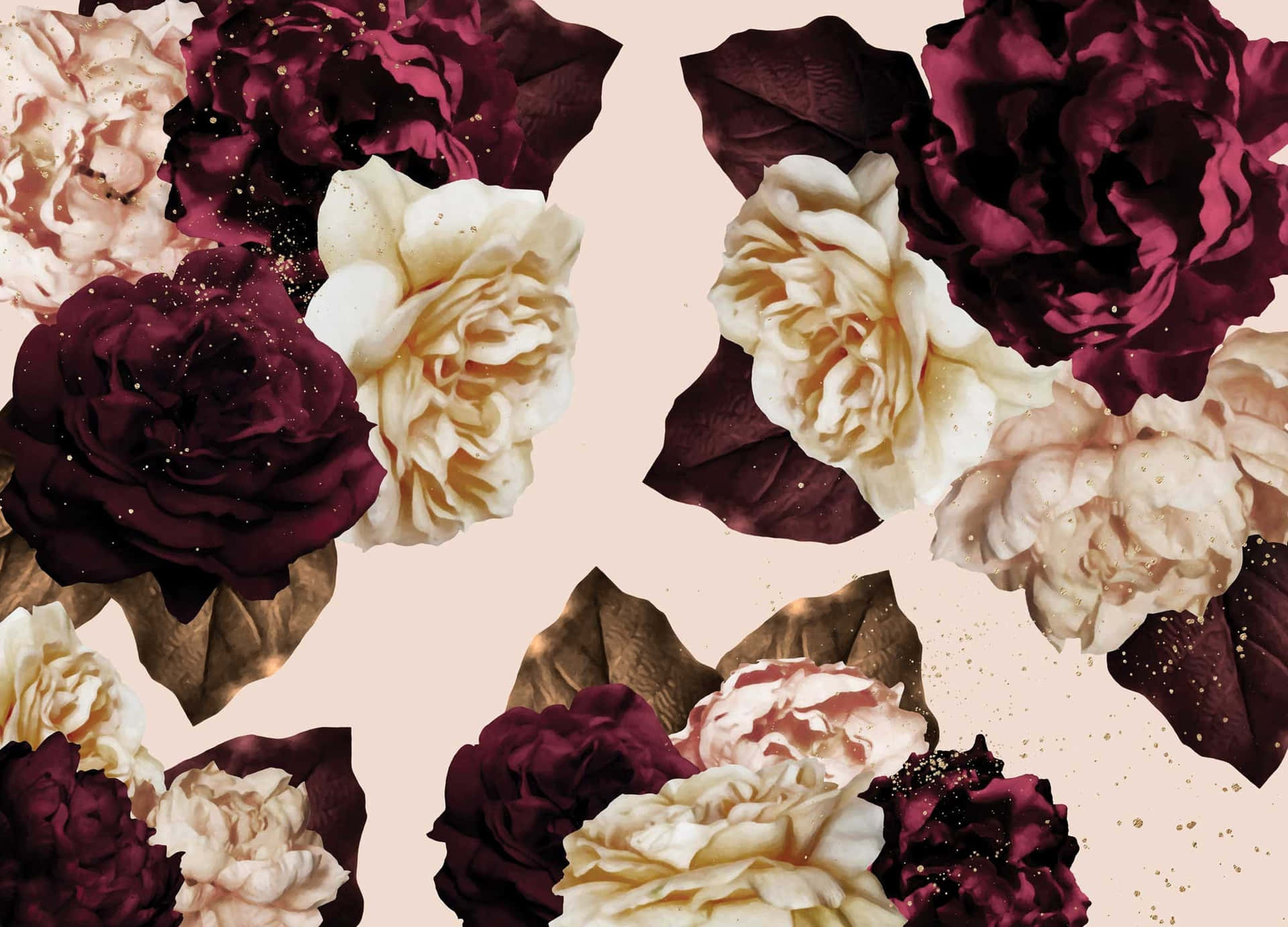 A Pink And Burgundy Floral Pattern Background