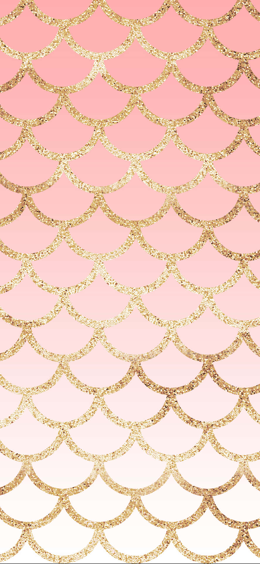 A Pink And Gold Fish Scale Pattern Wallpaper