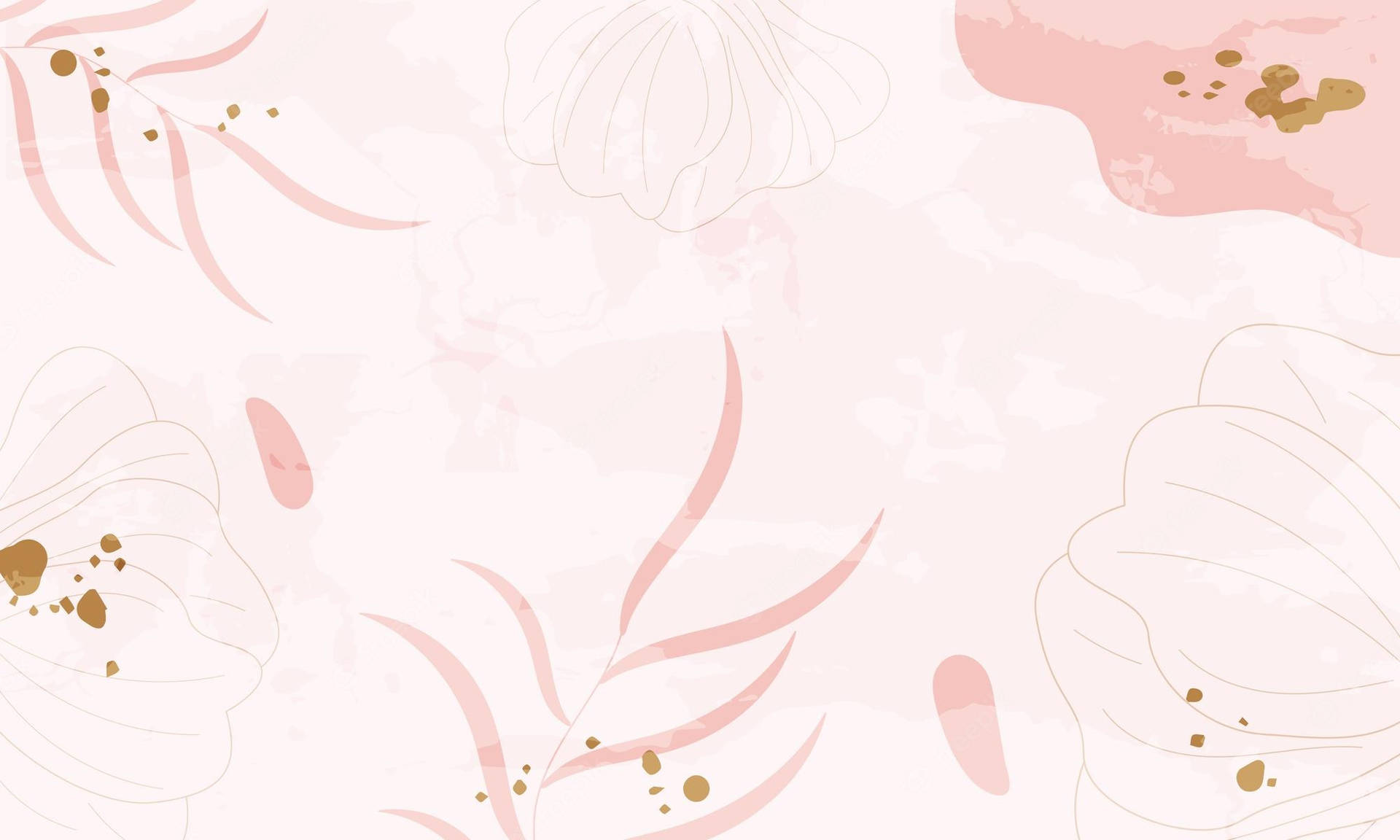 A Pink And Gold Floral Pattern