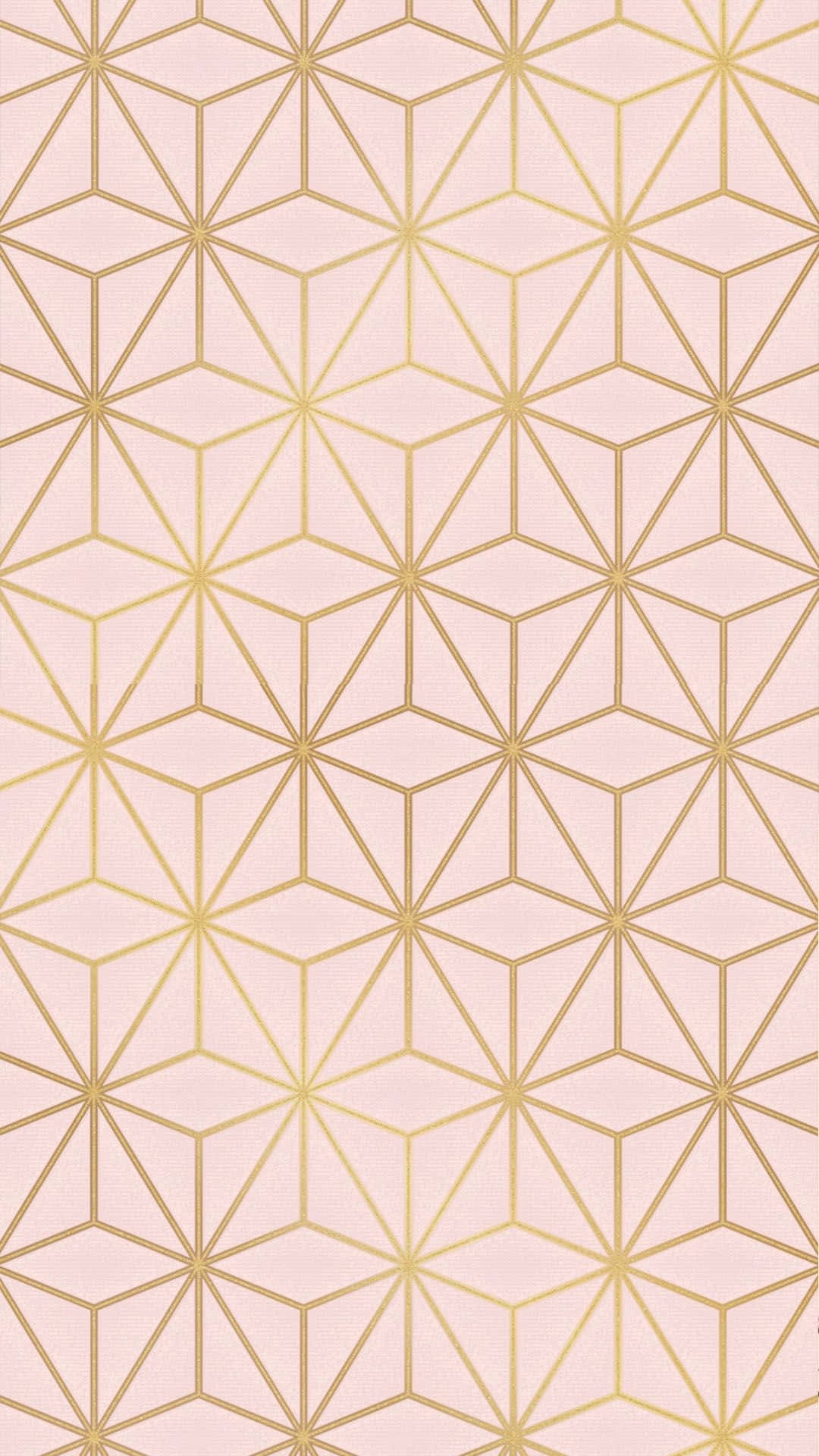 A Pink And Gold Geometric Pattern Background