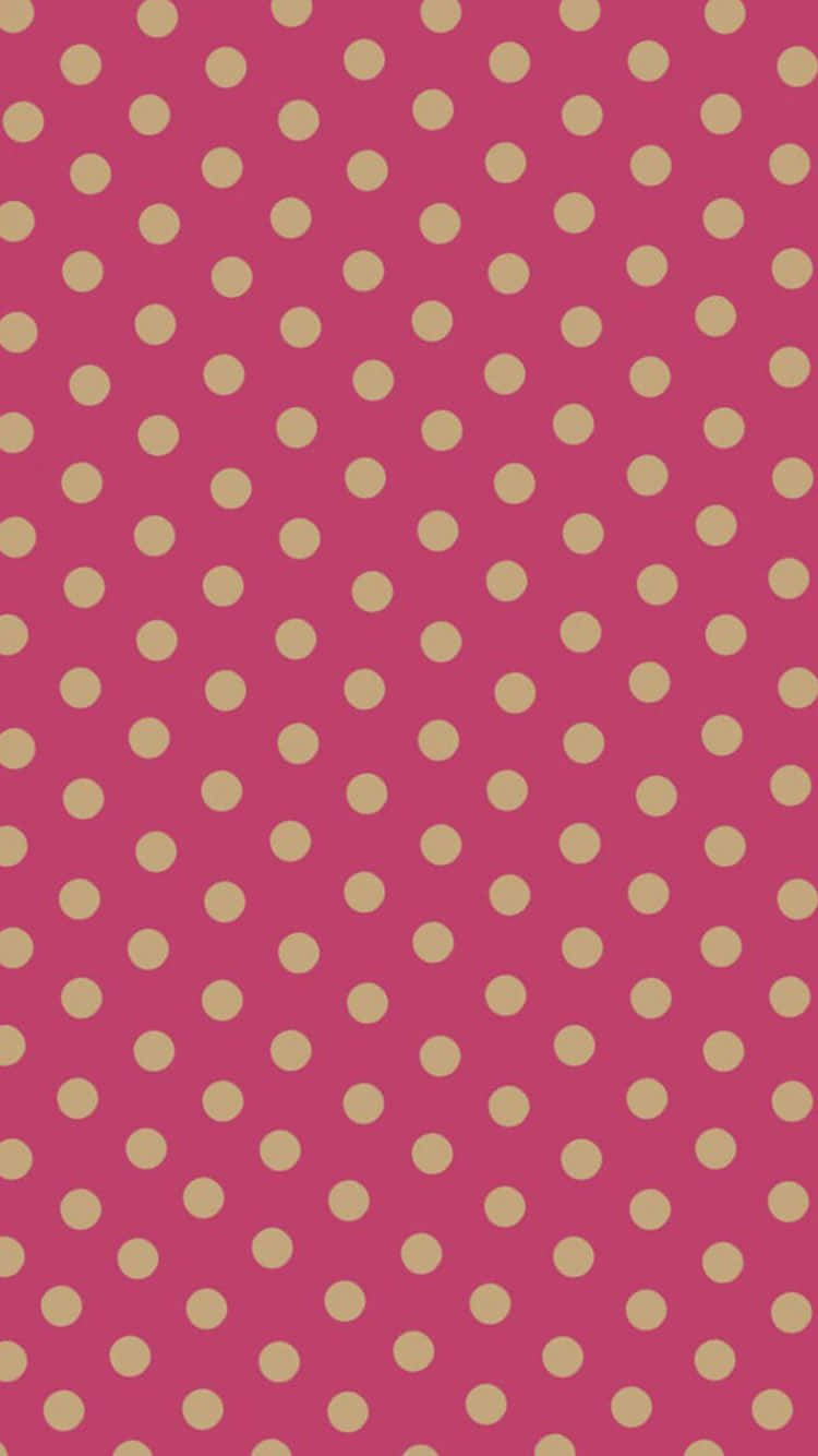 A Pink And Gold Polka Dot Pattern