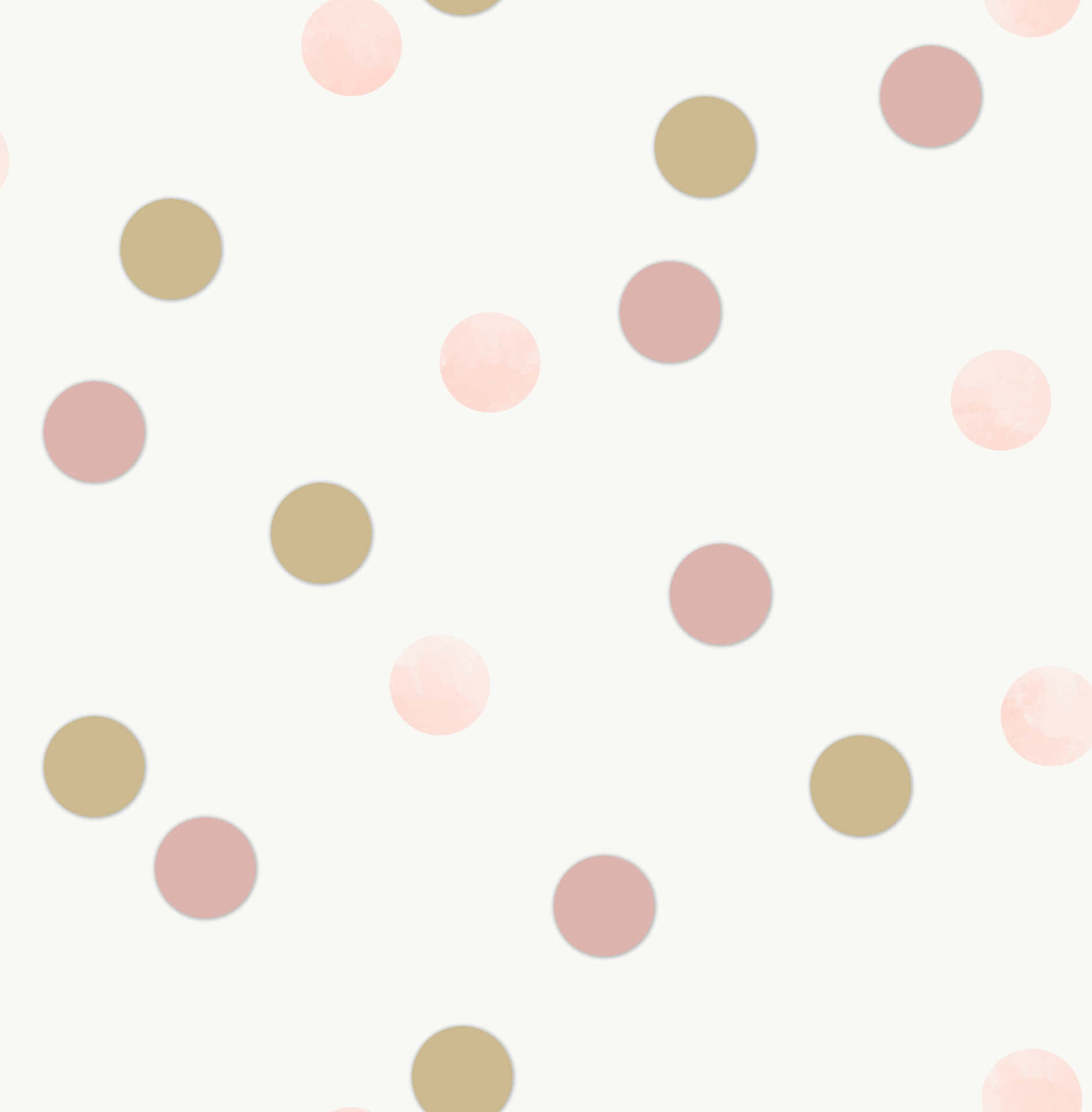 A Pink And Gold Polka Dot Wallpaper Background