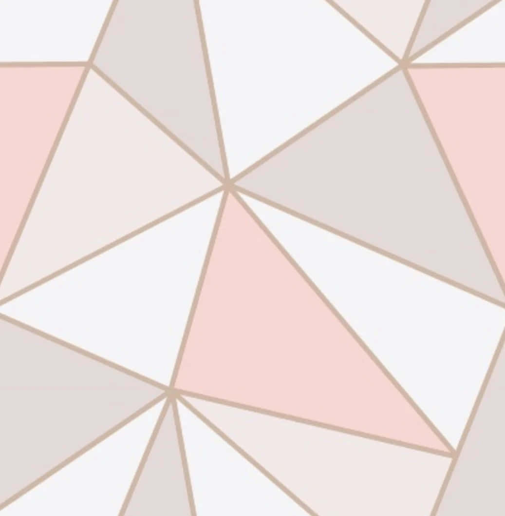 A Pink And Grey Geometric Wallpaper Background