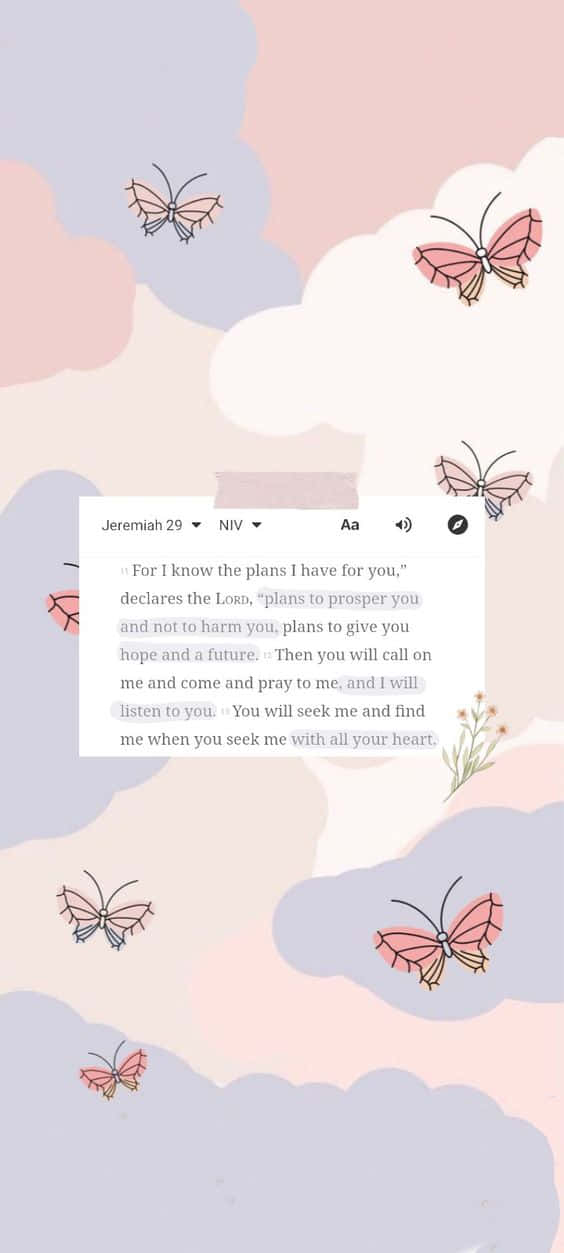 A Pink And Pink Wallpaper With Butterflies