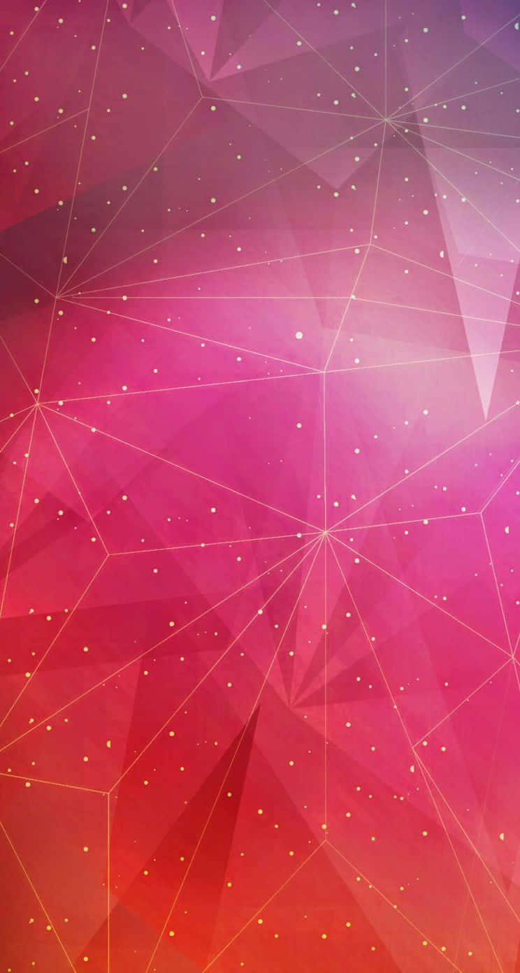 A Pink And Purple Background With Triangles And Stars Background