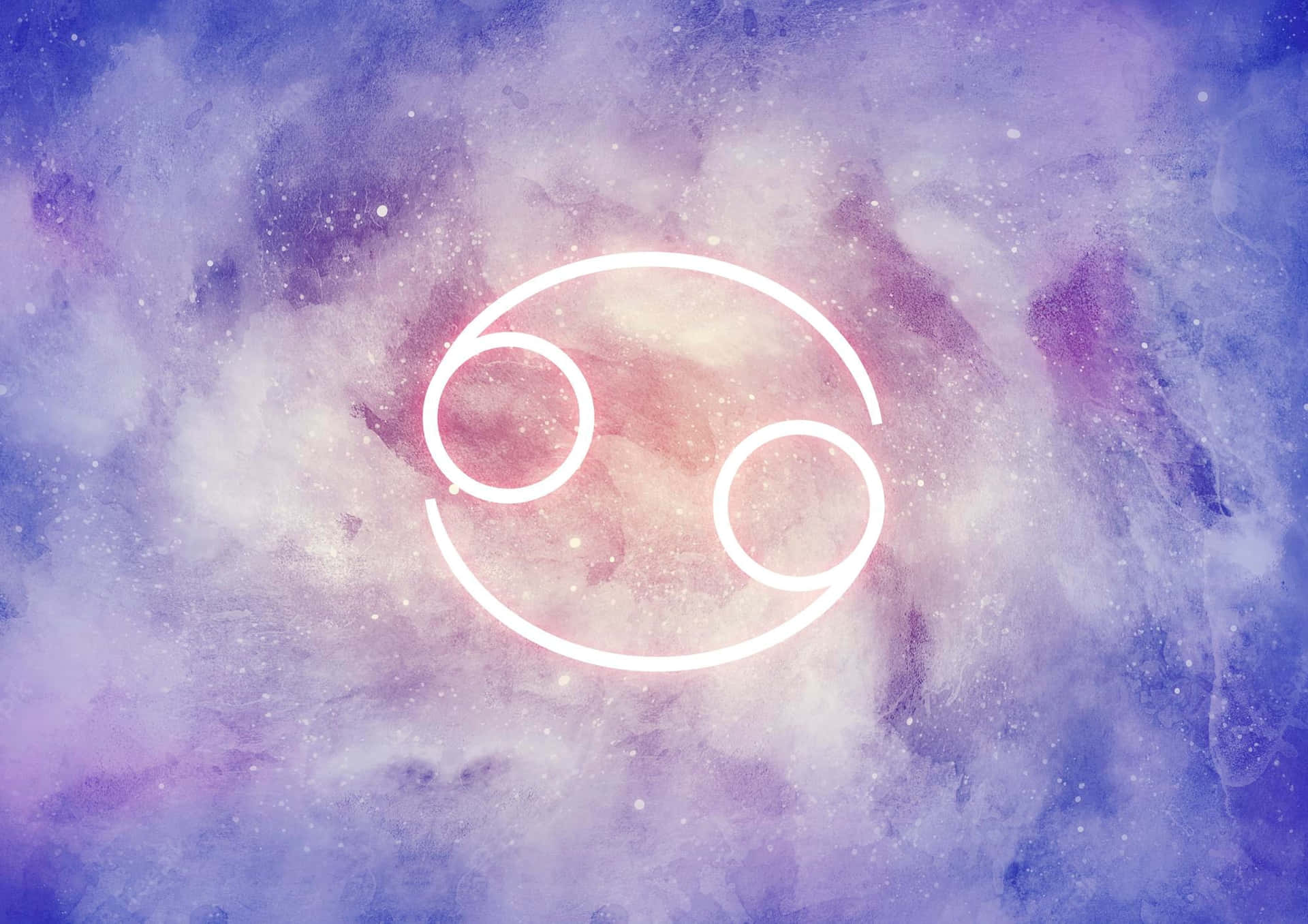 A Pink And Purple Zodiac Symbol On A Space Background Background